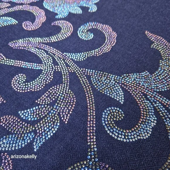 NWOT Crystal Cashmere Scarf Bedazzled Gem Sparkle Rhinestone Ahujasons - Picture 11 of 17